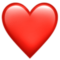 Red Heart on Apple iOS 15.4
